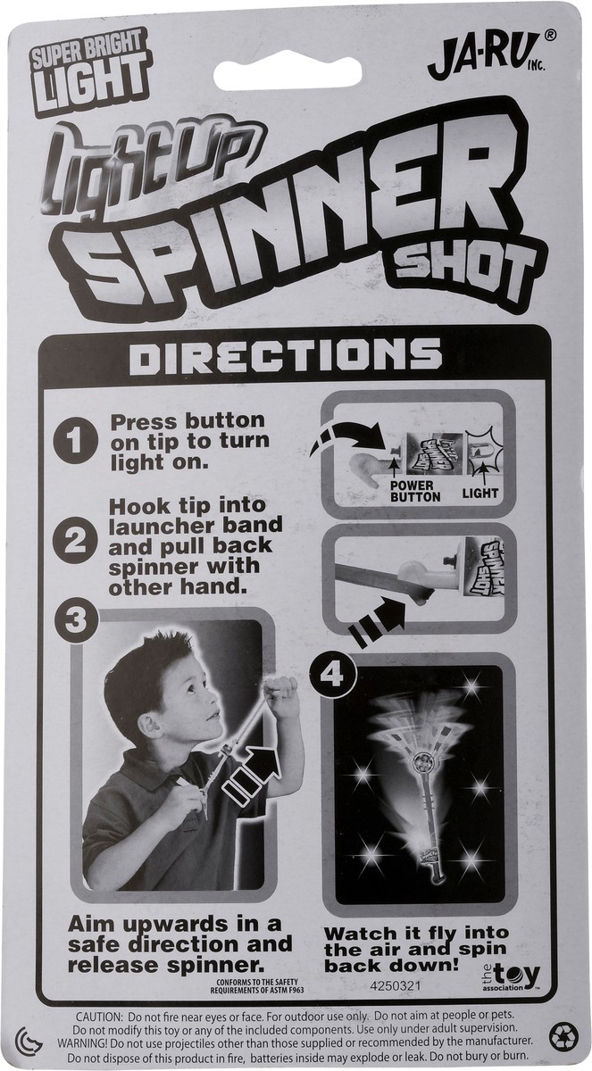 slide 10 of 11, Spinner Light Up Spinner Shot Toy 2 Pieces, 1 ct