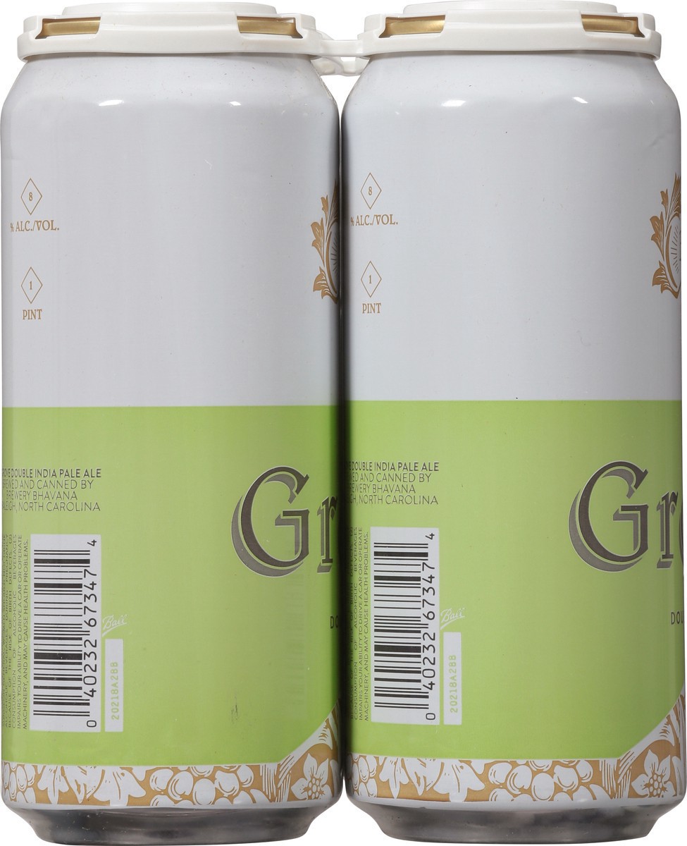 slide 6 of 10, Brewery Bhavana Double IPA Grove Beer 4 - 1 pt Cans, 4 ct