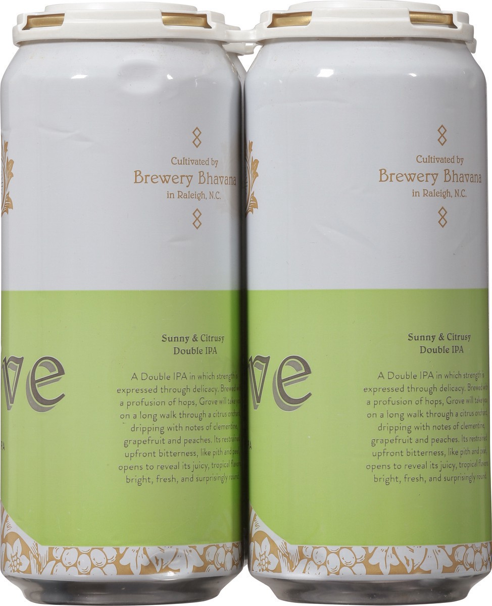 slide 2 of 10, Brewery Bhavana Double IPA Grove Beer 4 - 1 pt Cans, 4 ct