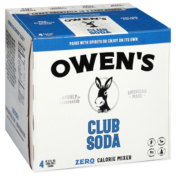 slide 1 of 1, Owen's Zero Calorie Club Soda Mixer - 240 ml, 240 ml