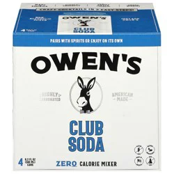 Owen's Club Soda - 4 x 8.2 fl oz Cans