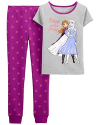 Carter's Carters Kid 2-Piece Frozen 100% Snug Fit Cotton Pajamas Purple 5