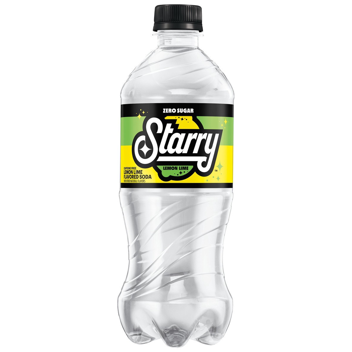slide 2 of 9, Starry Zero Sugar Lemon Lime Soda, Caffeine Free, 20 oz