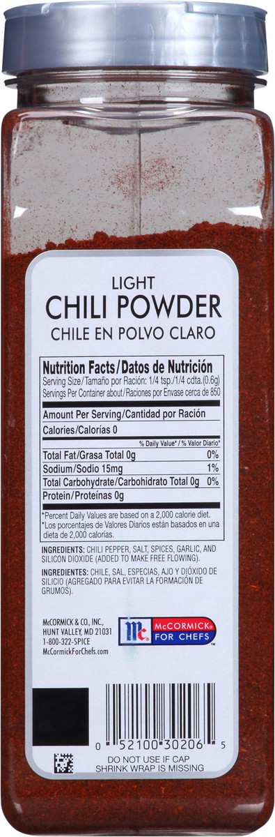 slide 7 of 14, McCormick Culinary Light Chili Powder, 18 oz, 18 oz