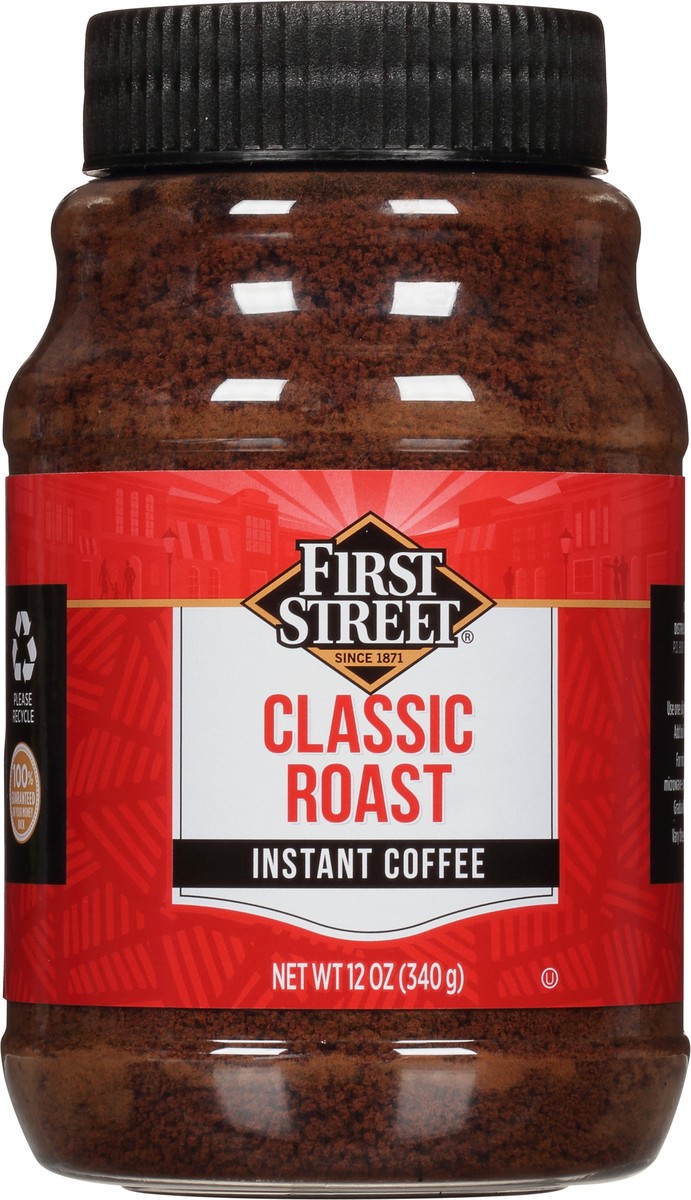 slide 1 of 9, First Street Classic Roast Instant Coffee - 12 oz, 12 oz