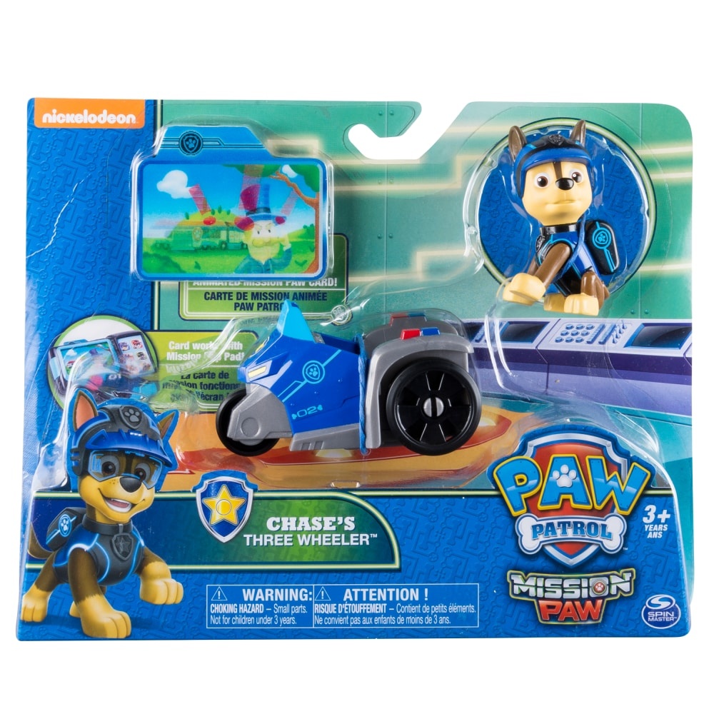 slide 1 of 1, PAW Patrol Mission Paw - Chase's Three Wheeler - Figure And Vehicle, 1 ct