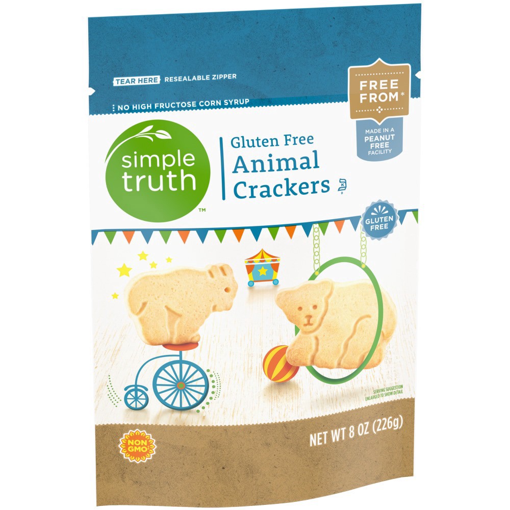 slide 4 of 4, Simple Truth Gluten Free Animal Crackers, 8 oz