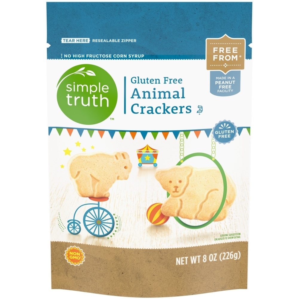 slide 1 of 1, Simple Truth Gluten Free Animal Crackers, 8 oz