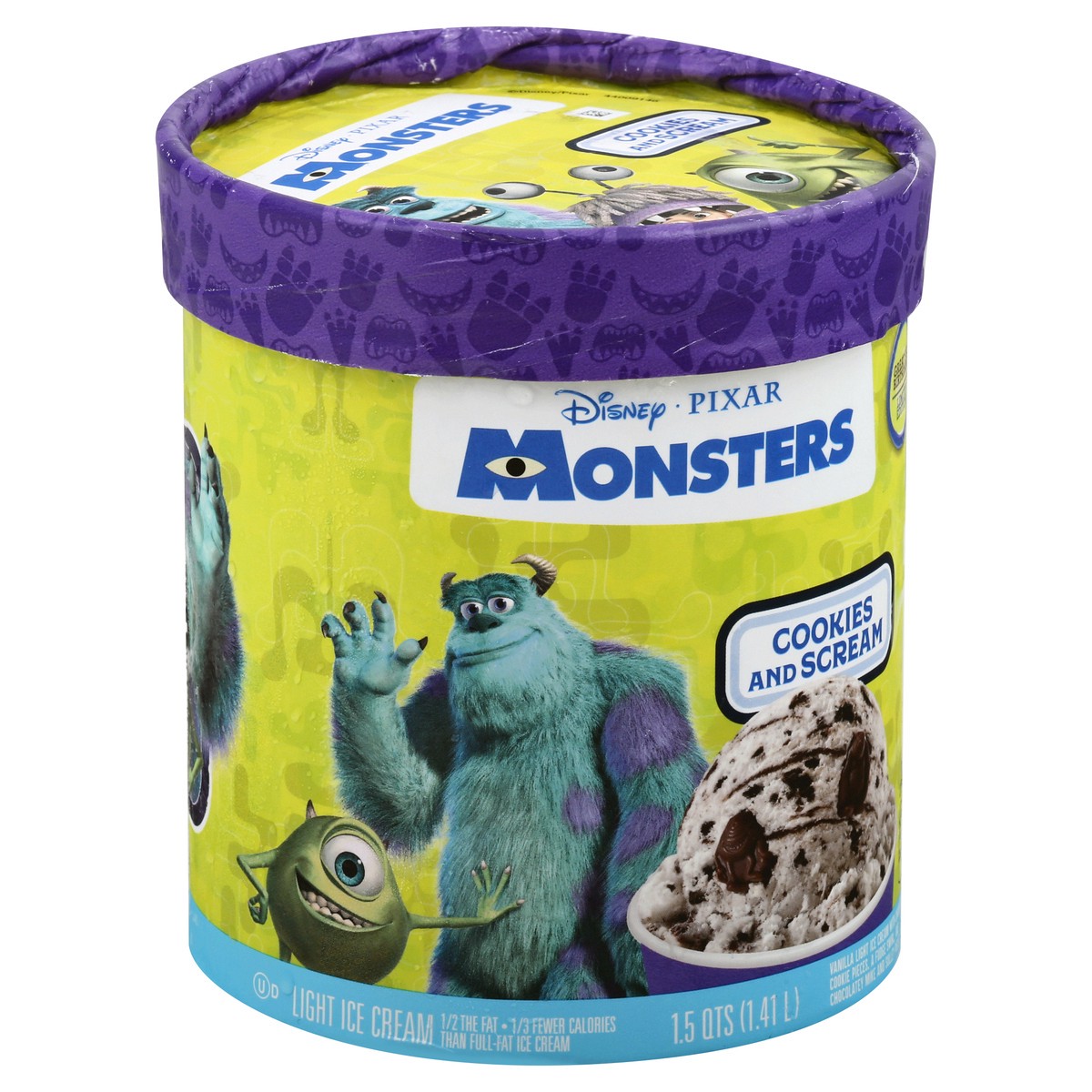 slide 4 of 9, Disney Pixar Monsters Cookies and Scream Ice Cream 1.5 qt, 1.5 qt