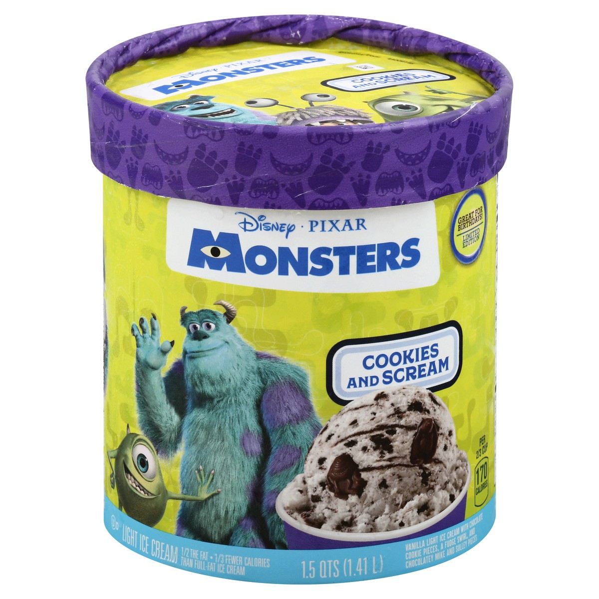 slide 1 of 9, Disney Pixar Monsters Cookies and Scream Ice Cream 1.5 qt, 1.5 qt