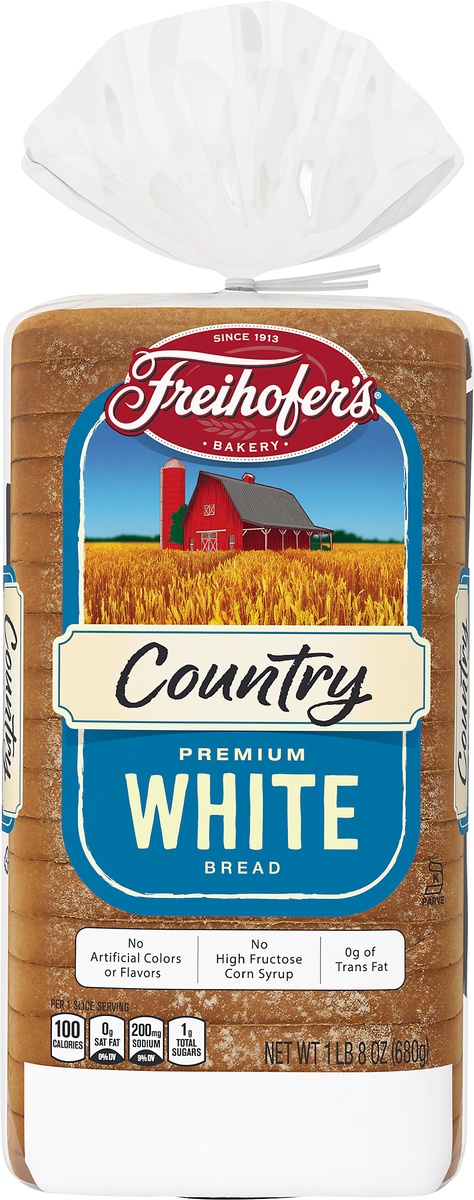 slide 7 of 8, Freihofer's Country White Bread, 24 oz