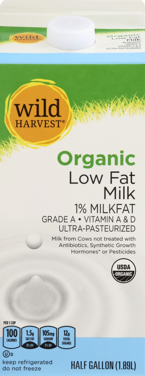 slide 8 of 9, Wild Harvest Organic 1% Milk, 64 fl oz