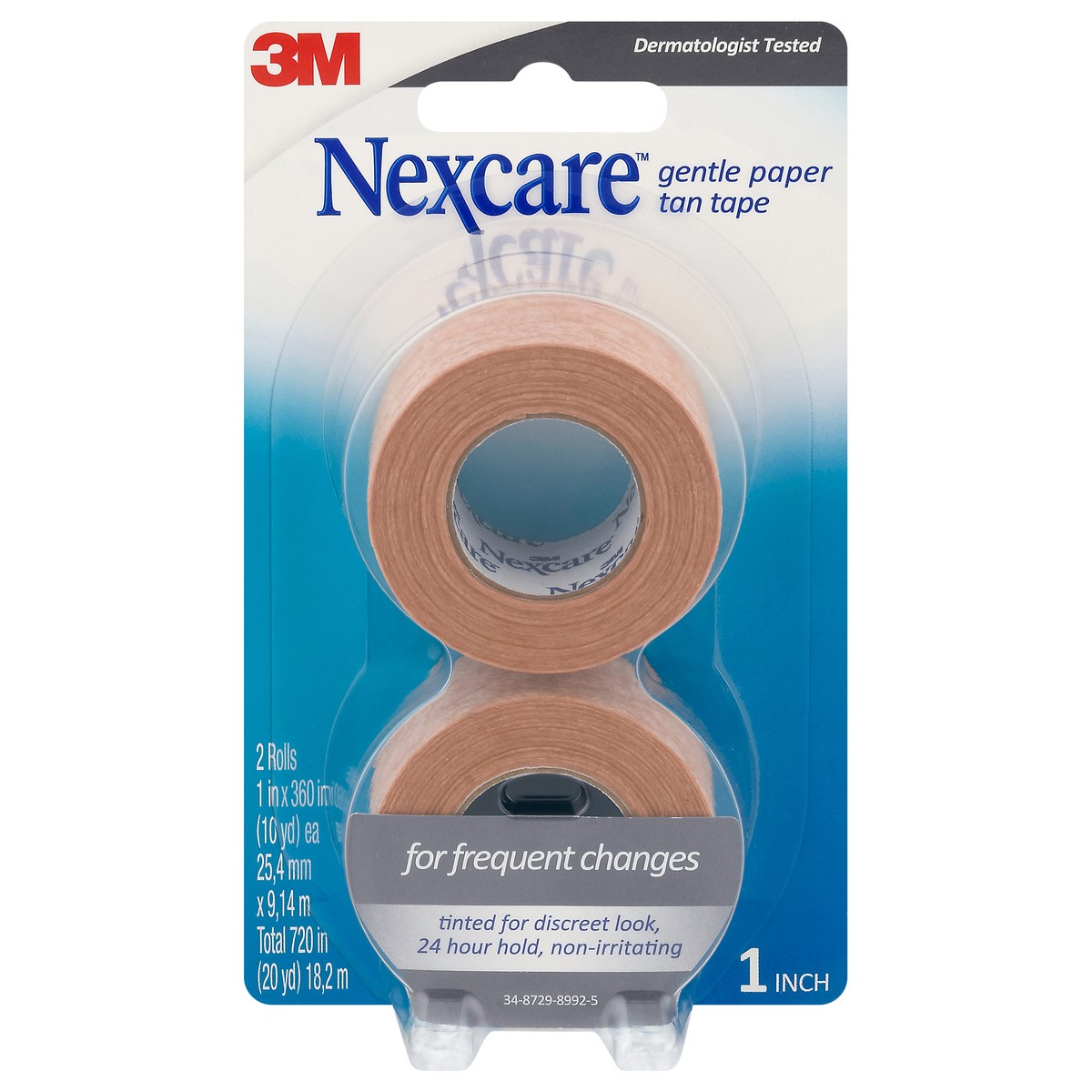 slide 9 of 11, Nexcare Gentle Paper Tan Tape 2 ea, 2 ct
