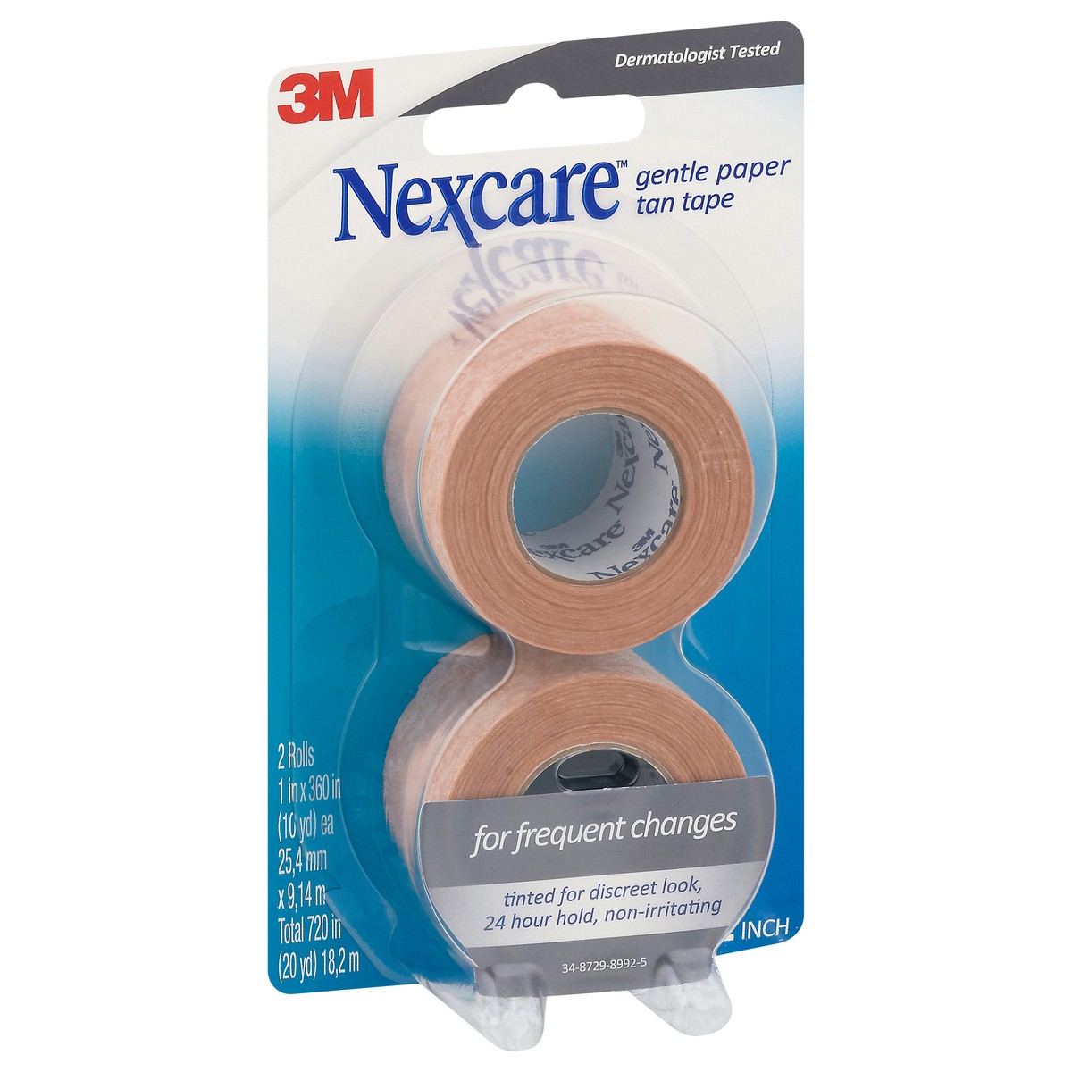 slide 8 of 11, Nexcare Gentle Paper Tan Tape 2 ea, 2 ct