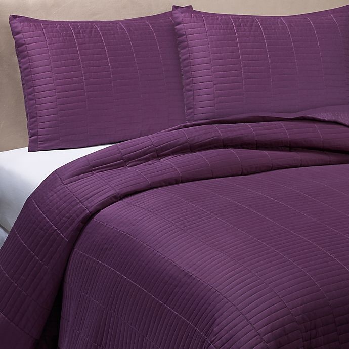 slide 1 of 1, Real Simple Dune Full/Queen Reversible Coverlet - Eggplant, 1 ct