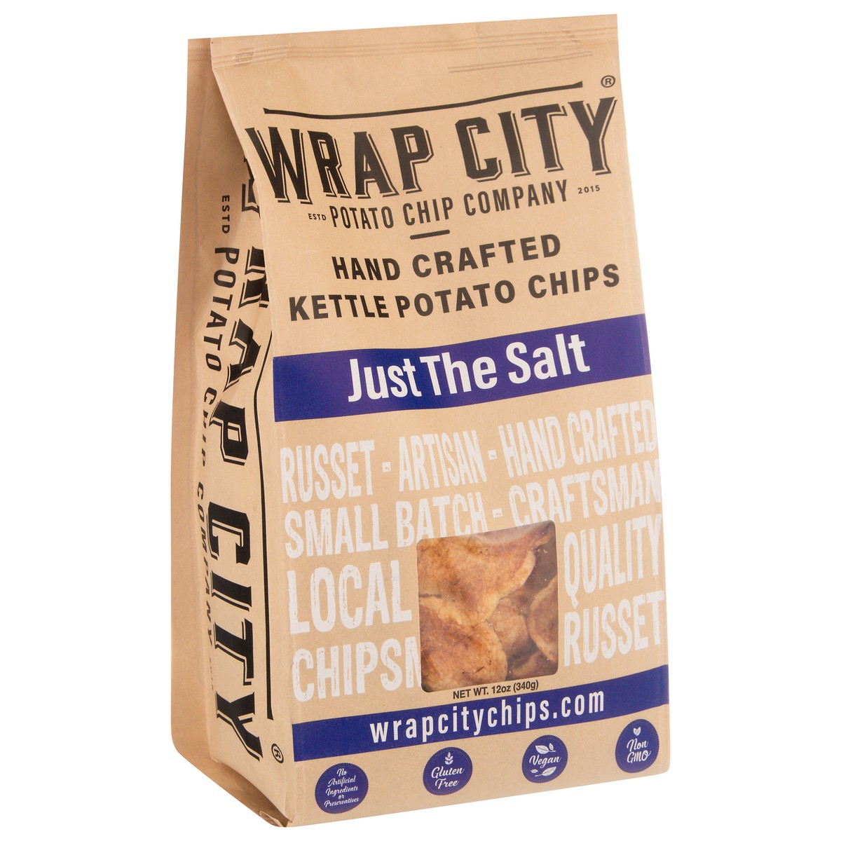 slide 3 of 4, Wrap City Sea Salt Kettle Potato Chips, 12 oz