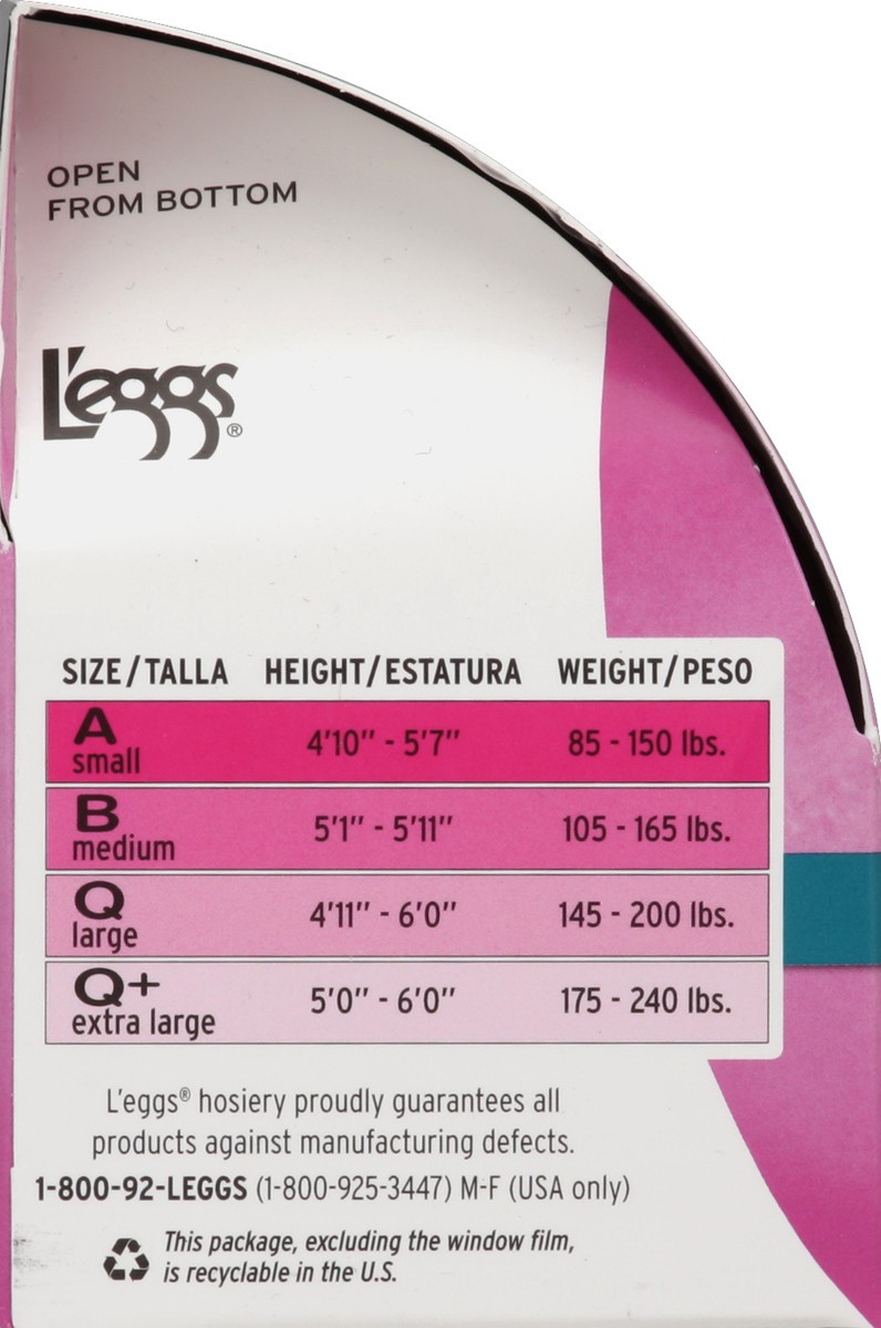 slide 4 of 4, L'EGGS - SILKEN MIST Silken Mist Sheer Leg Control Top Jet Black Q+, 1 ct
