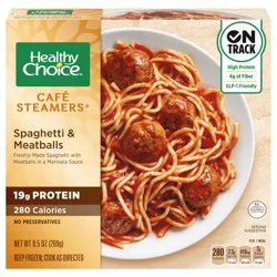 Healthy Choice Café Steamers Spaghetti & Meatballs Frozen Meal, 9.5 oz. Bowl