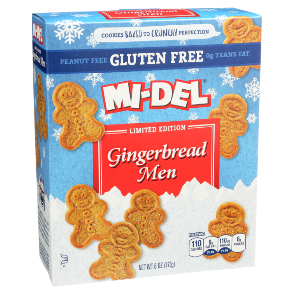 slide 1 of 1, MI-Del Cookies Gingerbread Men Gluten-Free, 6 oz