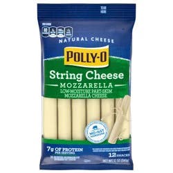 Polly-O String Cheese Mozzarella Cheese Snacks, 12 ct Sticks