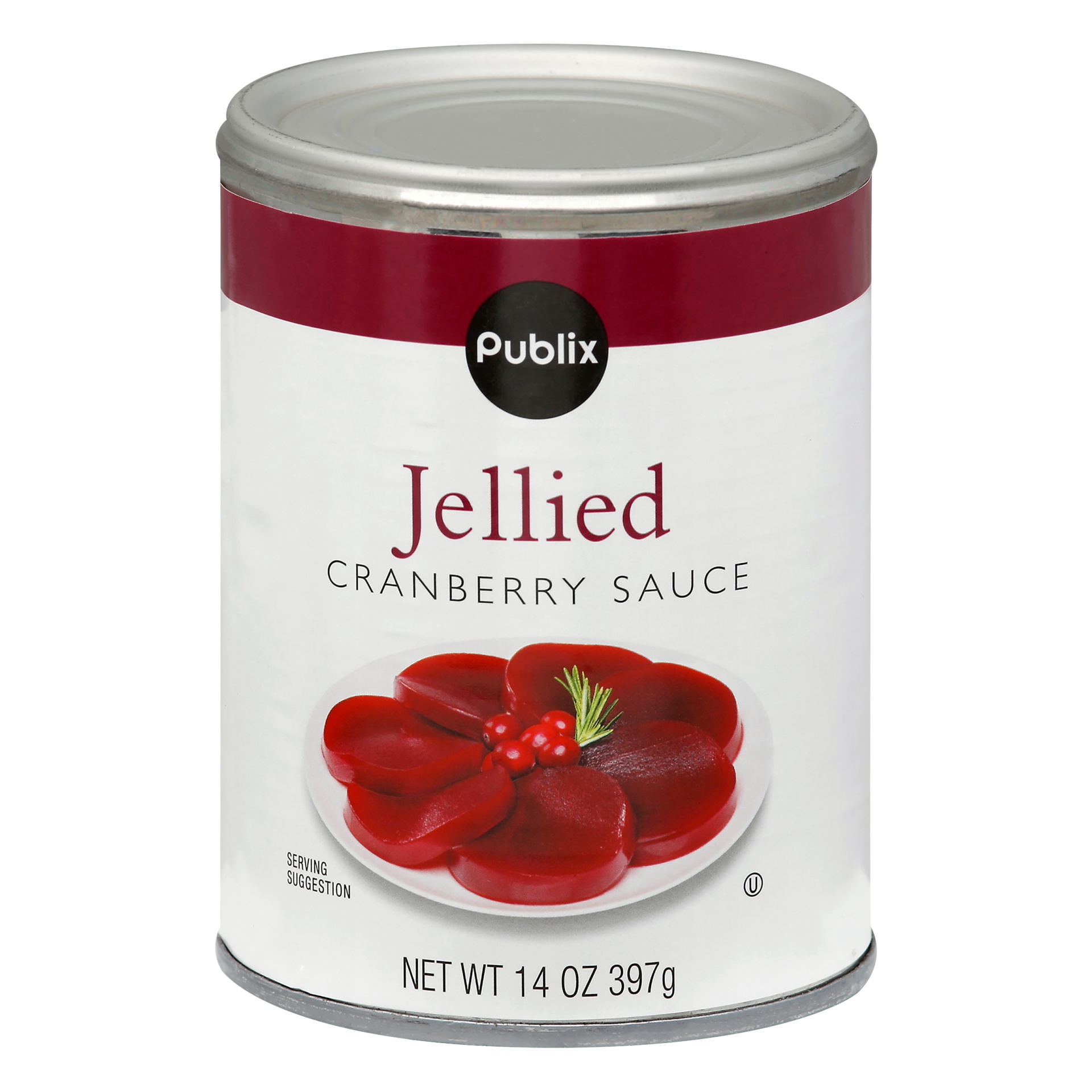 slide 1 of 1, Publix Jellied Cranberry Sauce, 14 oz