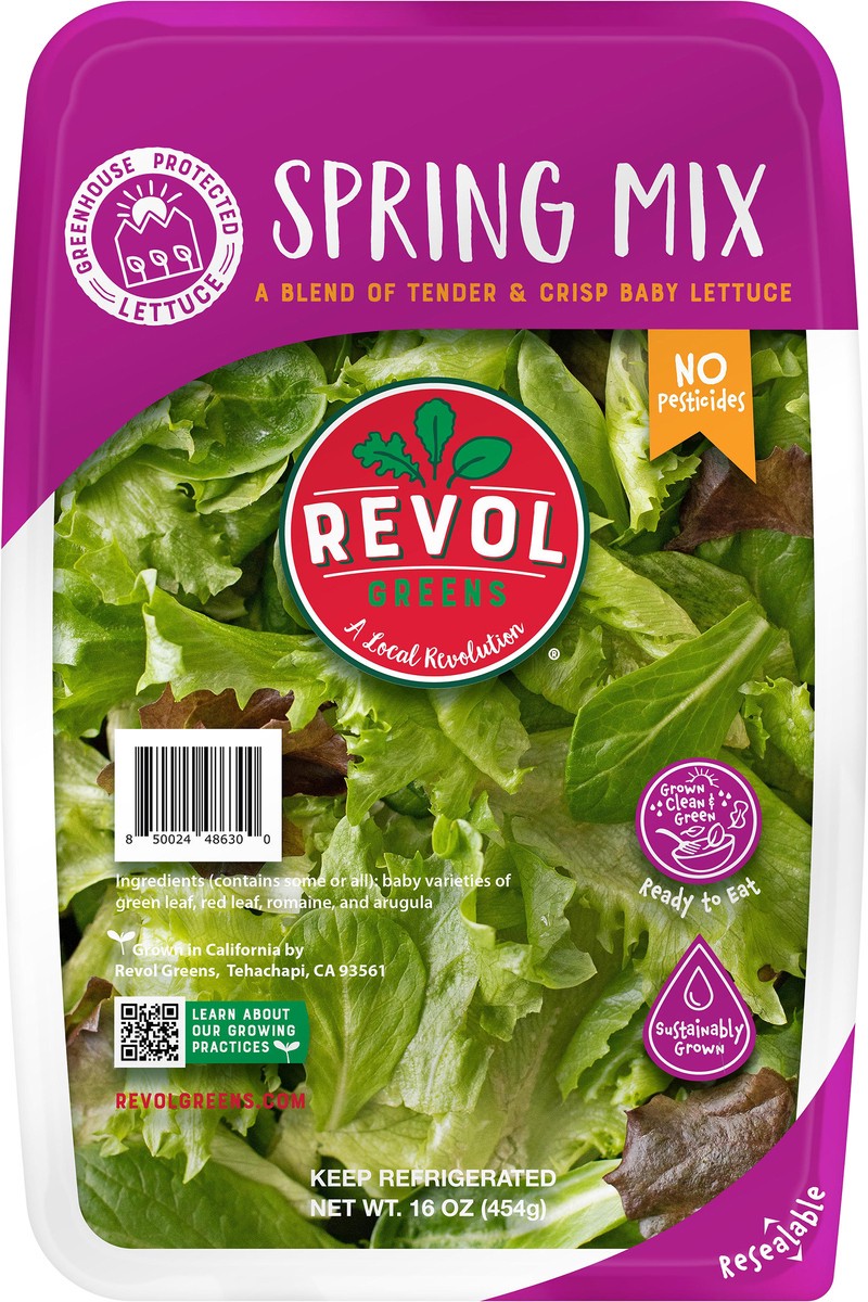 slide 2 of 2, Revol Greens Organic Spring Mix, 16 oz