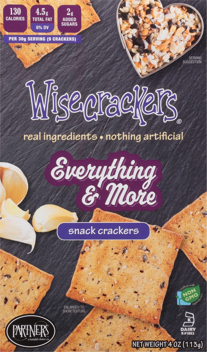 slide 9 of 9, Wisecrackers Everything & More Snack Crackers 4 oz, 4 oz