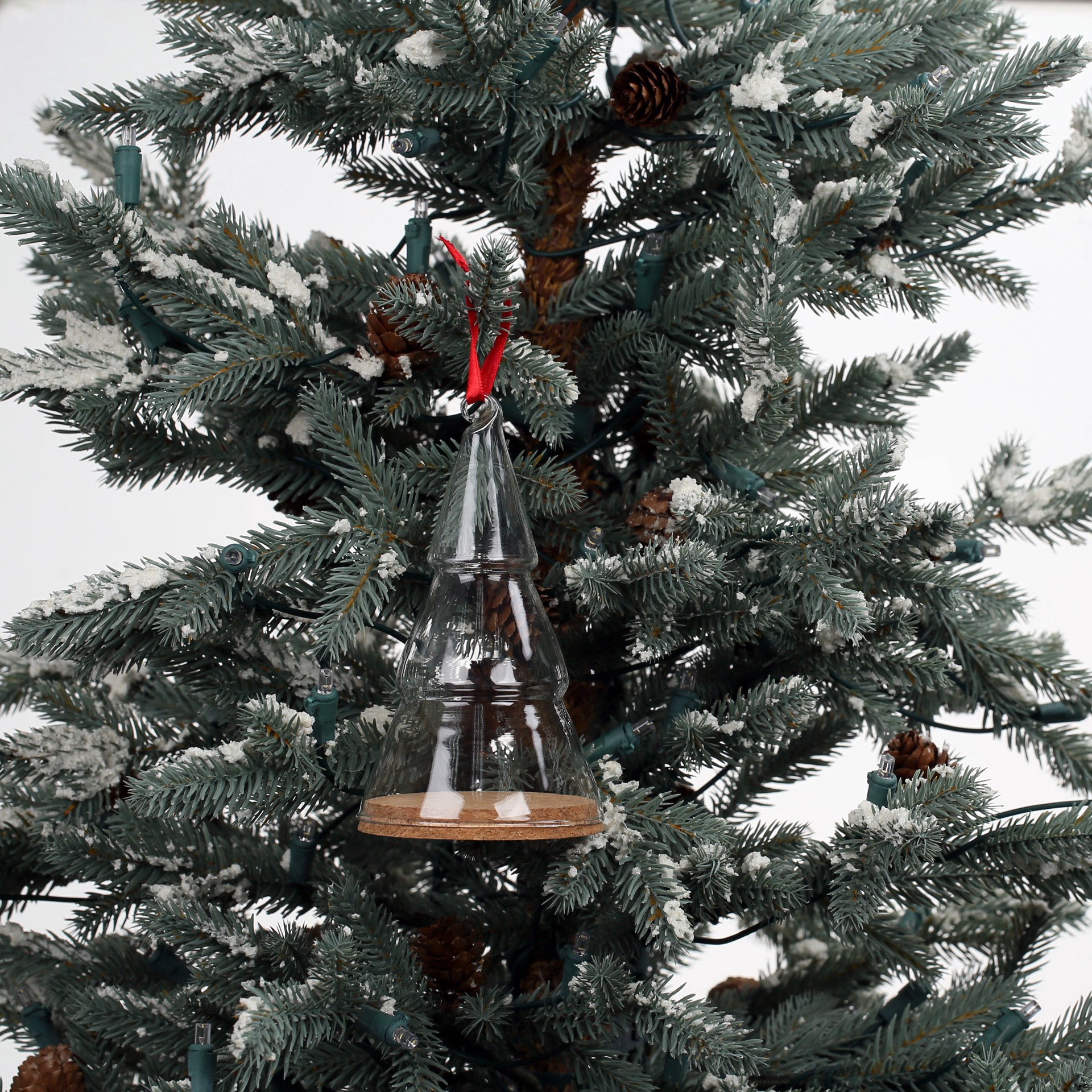 slide 2 of 2, 5.5" Clear Diy Glass Christmas Tree Ornament With Cork By Make Market, 3.17 in x 3.17 in x 5.62 in