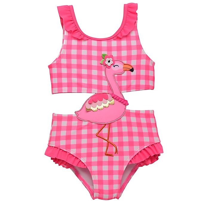 slide 1 of 1, Wetsuit Club Swimsuit 3M Flamingo Pink Gingham, 1 ct