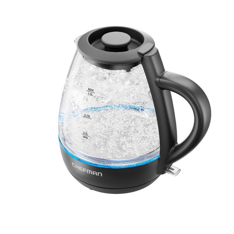 slide 3 of 4, Chefman 1L Cordless Glass Electric Kettle, 1 liter