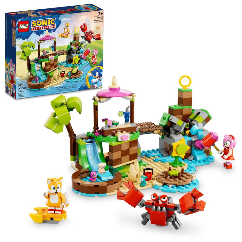 slide 1 of 6, LEGO Sonic the Hedgehog Amy's Animal Rescue Island Playset 76992, 388 ct