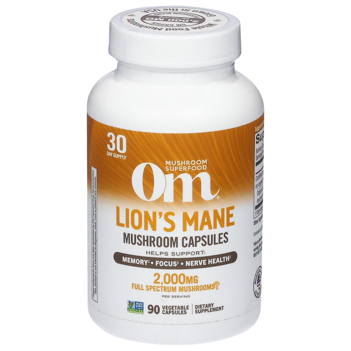 slide 6 of 13, Om 2,000 mg Lion's Mane 90 Vegetable Capsules, 90 ct