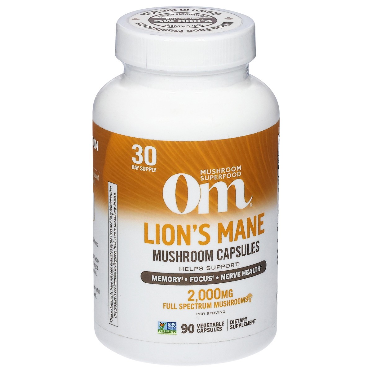 slide 7 of 13, Om 2,000 mg Lion's Mane 90 Vegetable Capsules, 90 ct