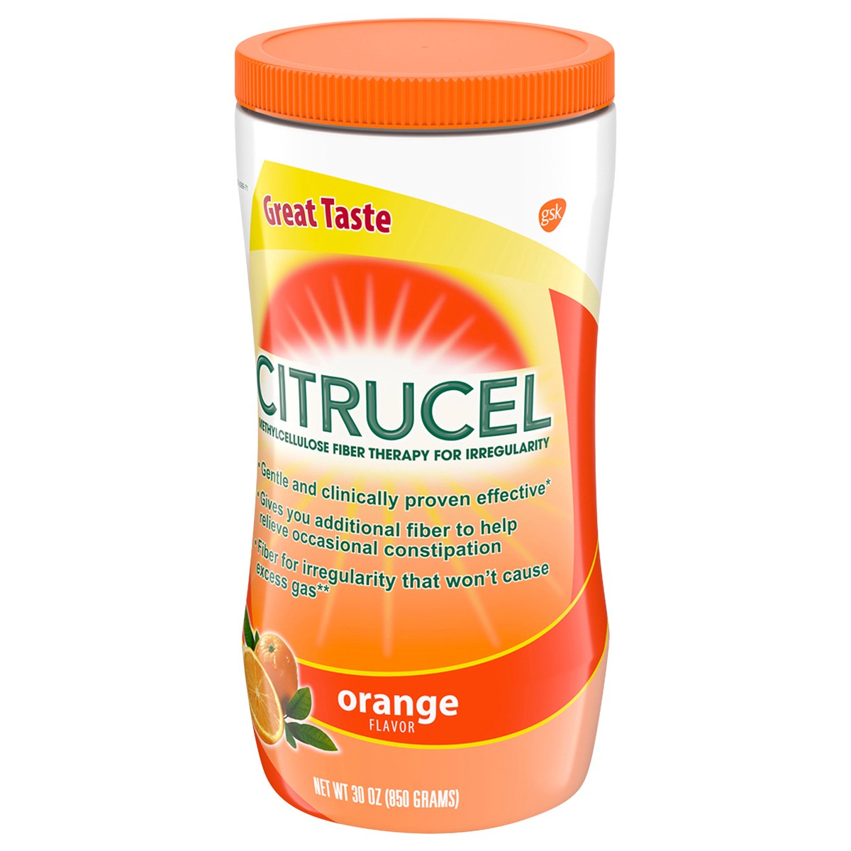 slide 10 of 11, Citrucel Orange Flavor Fiber Therapy 30 oz, 30 oz