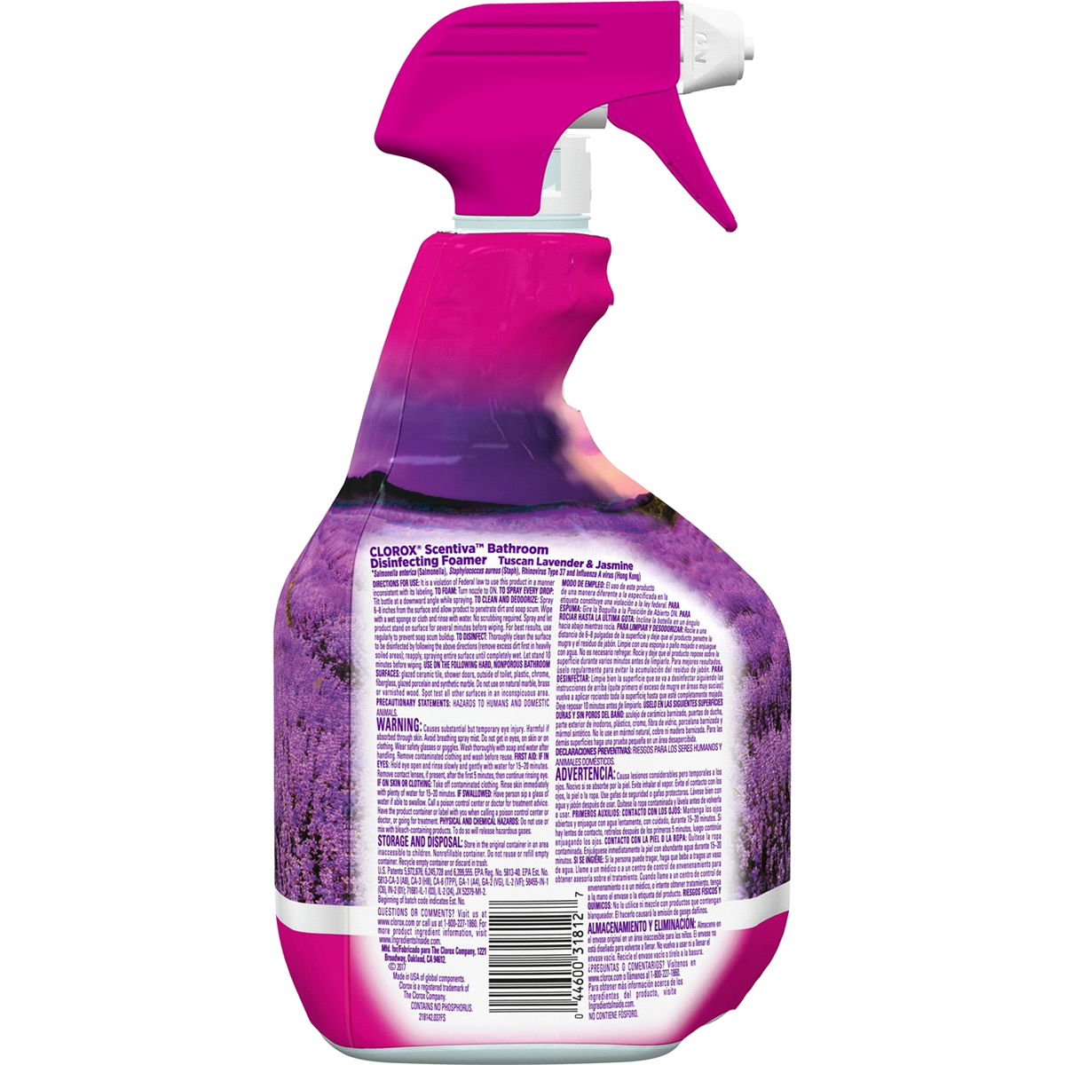 Clorox Scentiva Lavender Disinfecting Bathroom Spray Foaming Cleaner 30