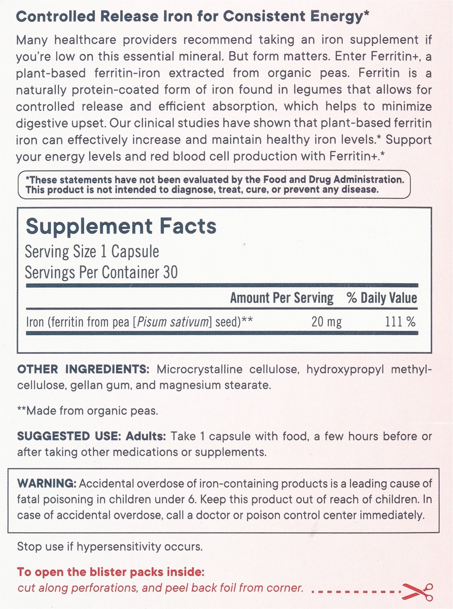slide 7 of 9, Flora Ferritin Plus, 30 ct
