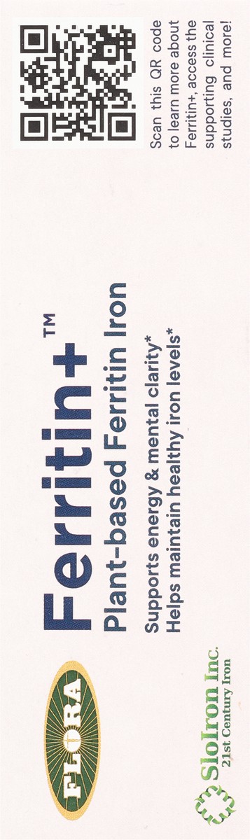 slide 2 of 9, Flora Ferritin Plus, 30 ct