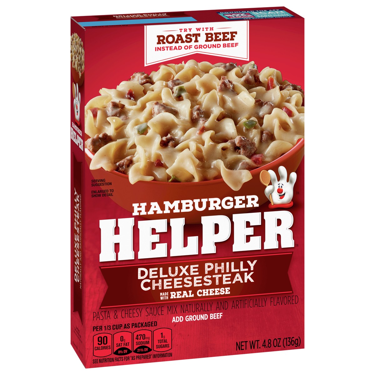 slide 2 of 9, Hamburger Helper Deluxe Philly Cheesesteak 4.8 oz. Box, 4.8 oz