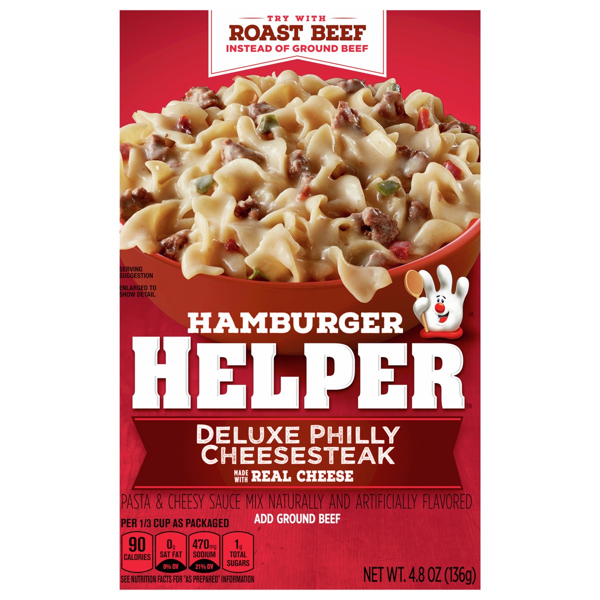 slide 1 of 9, Hamburger Helper Deluxe Philly Cheesesteak 4.8 oz. Box, 4.8 oz