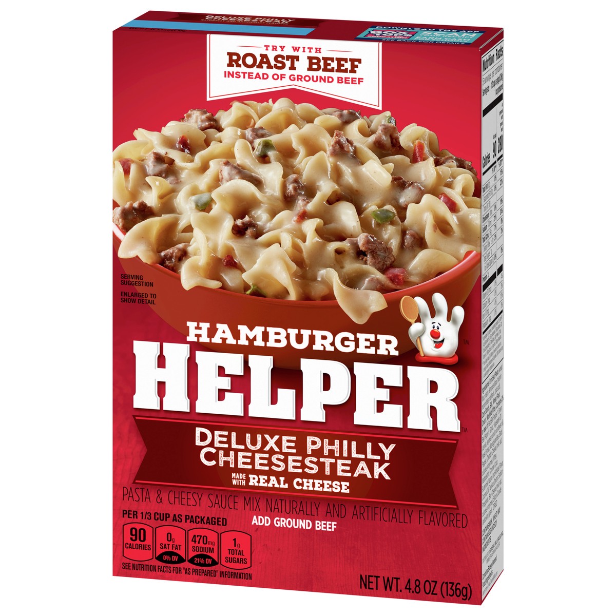 slide 3 of 9, Hamburger Helper Deluxe Philly Cheesesteak 4.8 oz. Box, 4.8 oz