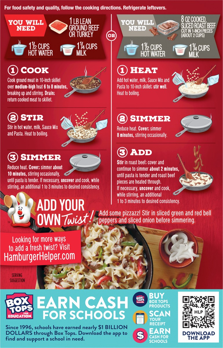 slide 5 of 9, Hamburger Helper Deluxe Philly Cheesesteak 4.8 oz. Box, 4.8 oz