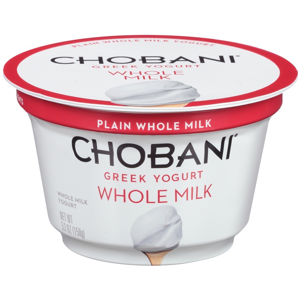 slide 1 of 1, Chobani Yogurt, Greek, Whole Milk, Plain, 5.3 oz