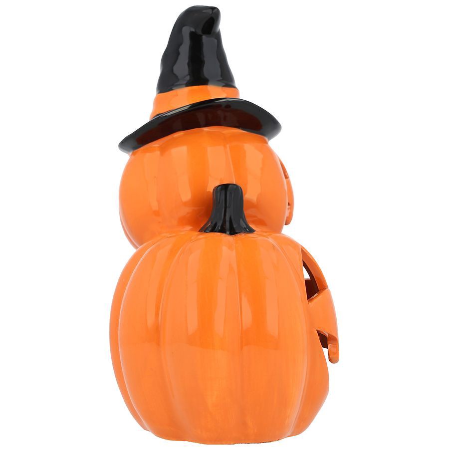slide 4 of 5, Happy Halloween Trio Stacked Pumpkins, 1 ct