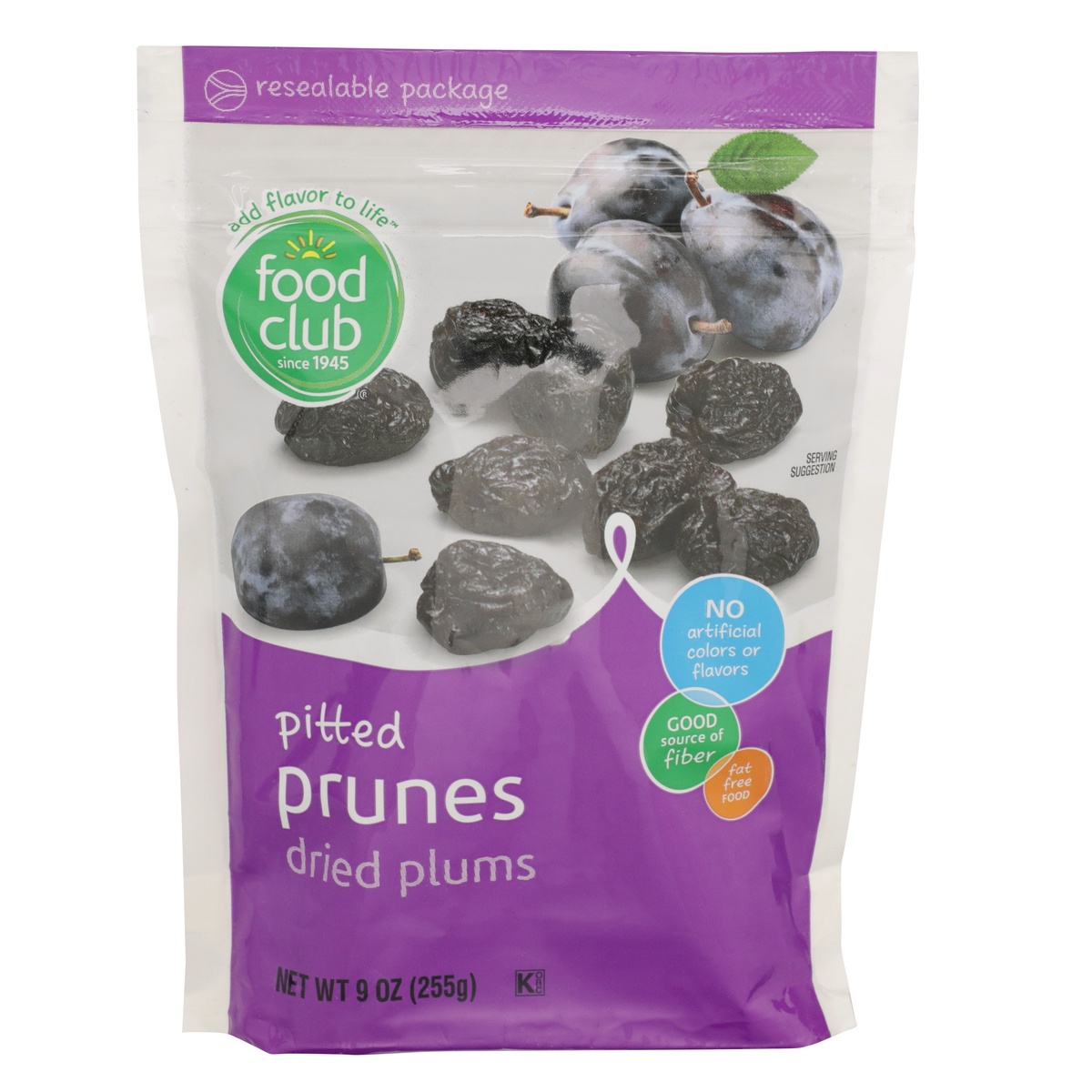 slide 1 of 1, Food Club Pitted Prunes Dried Plums, 9 oz