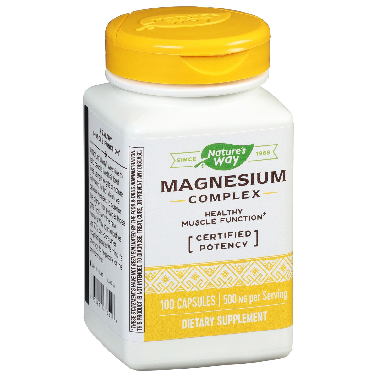 slide 3 of 9, Nature's Way Capsules 500 mg Magnesium Complex 100 Capsules, 100 ct