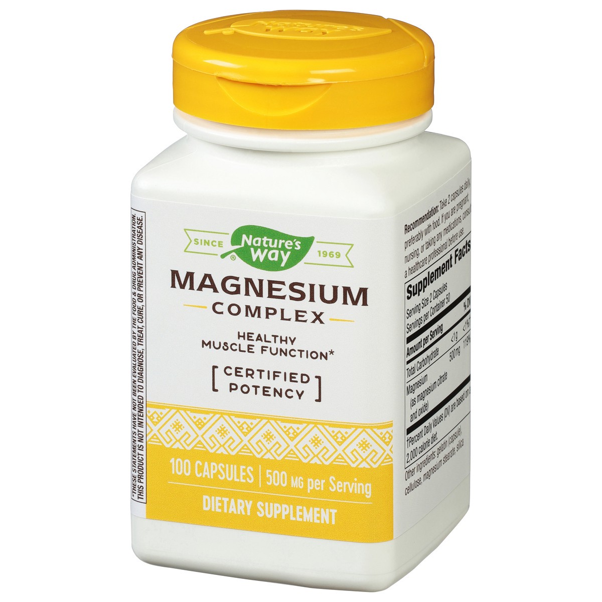 slide 6 of 9, Nature's Way Capsules 500 mg Magnesium Complex 100 Capsules, 100 ct