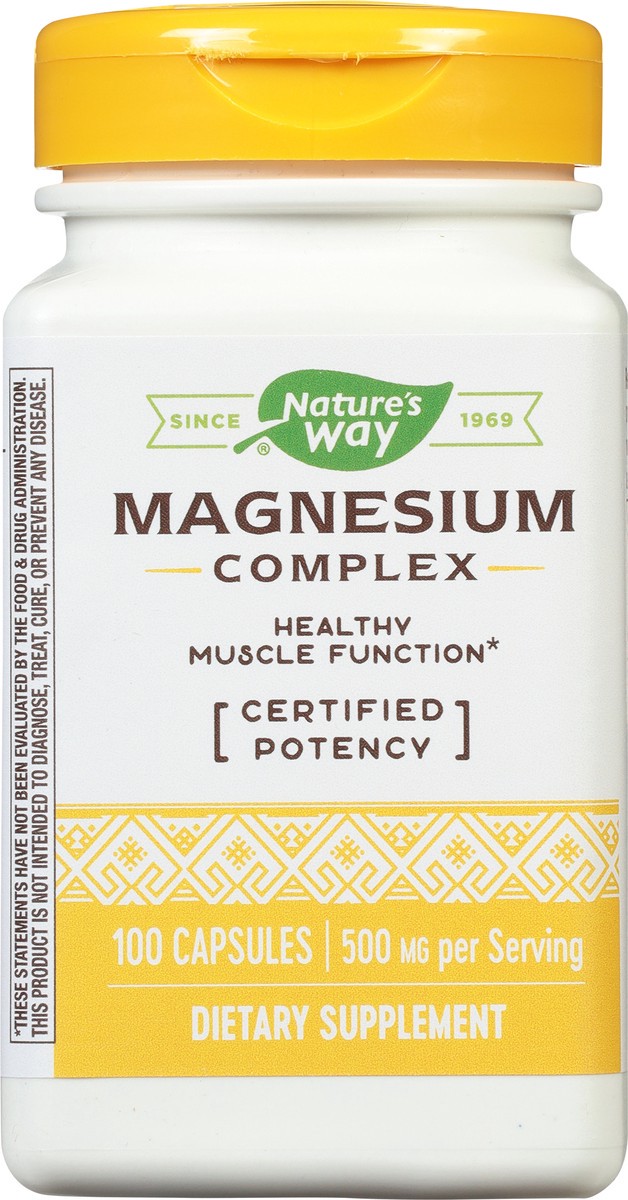 slide 7 of 9, Nature's Way Capsules 500 mg Magnesium Complex 100 Capsules, 100 ct