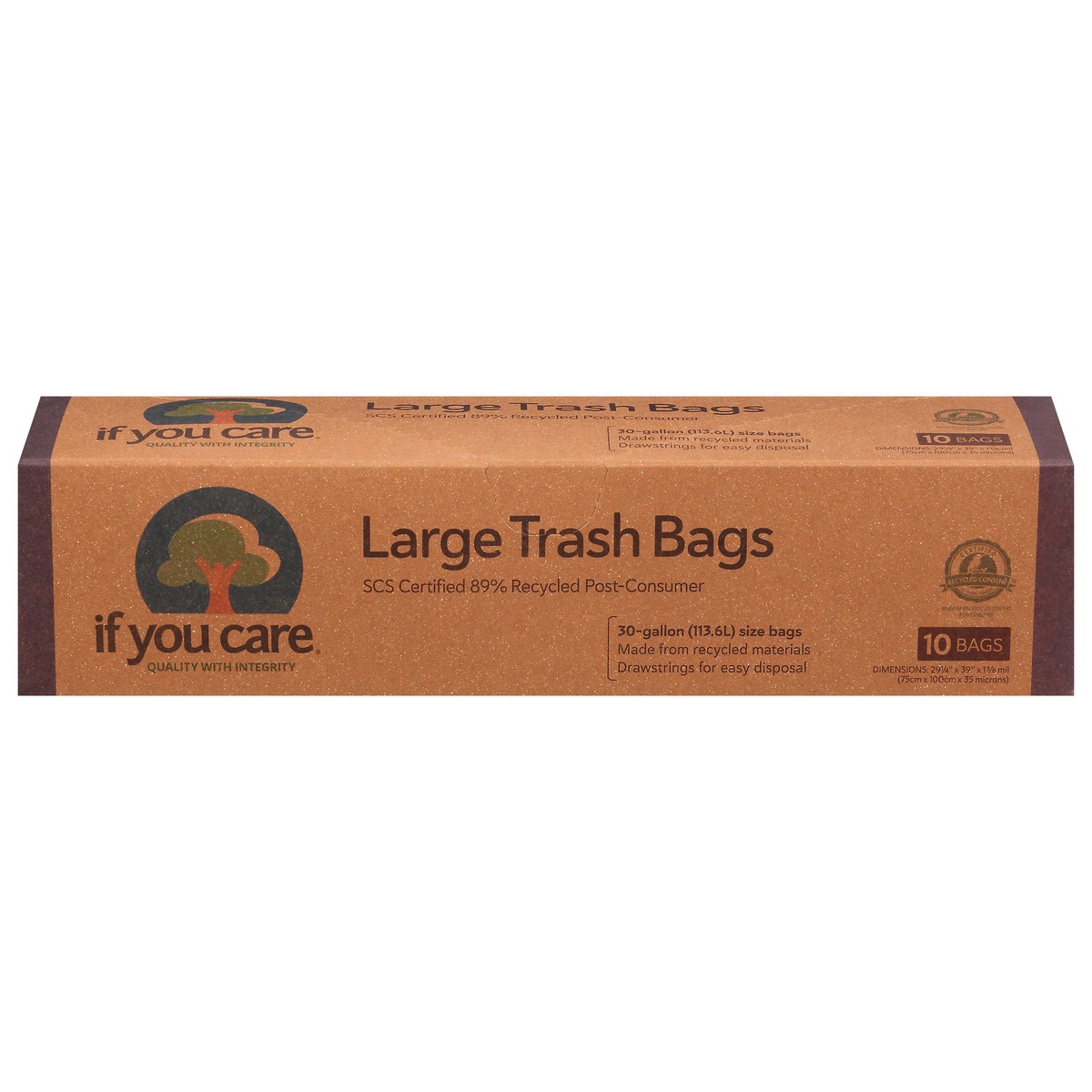 slide 1 of 12, If You Care Large Trash Bags Large 10 ea, 10 ct