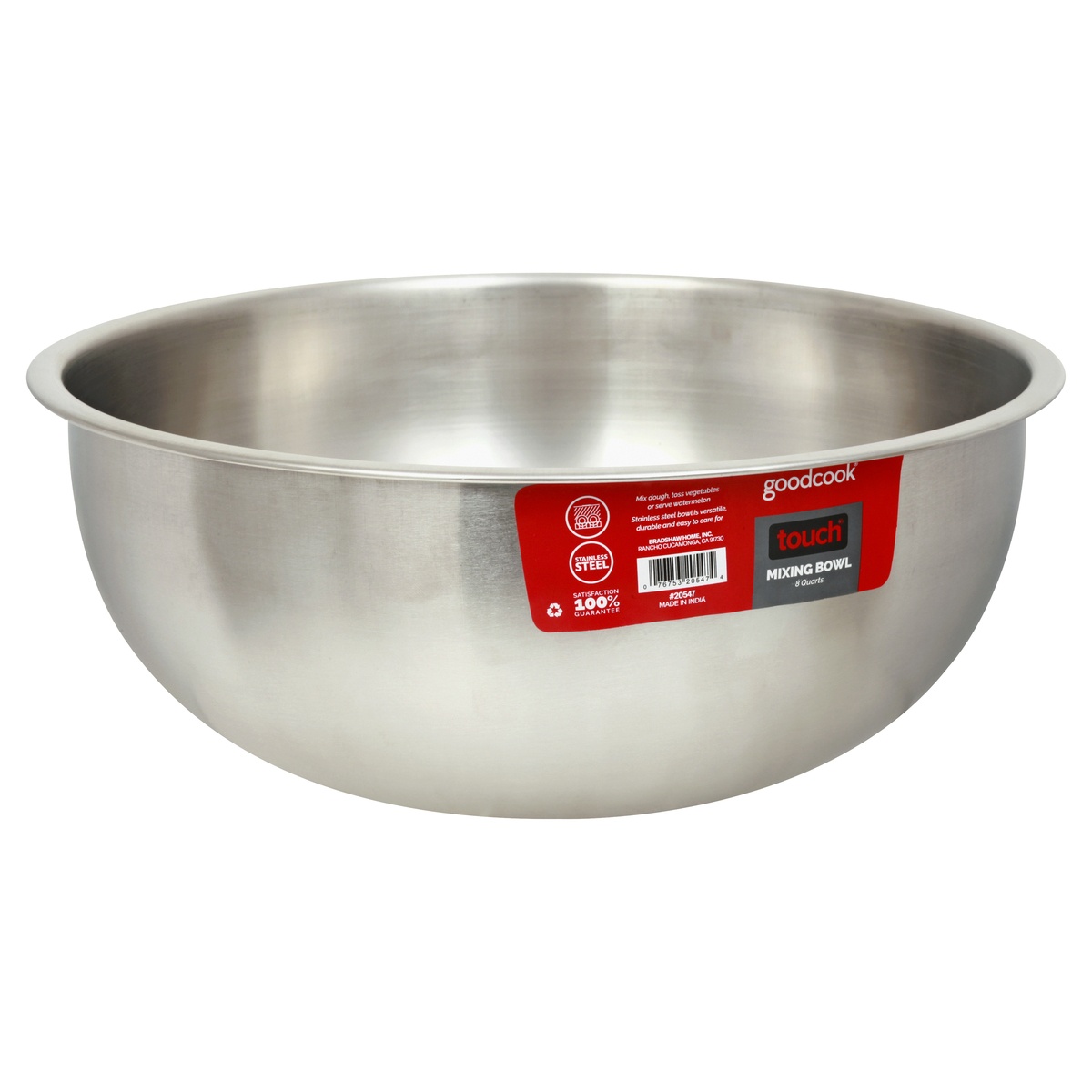 slide 2 of 8, Goodcook Touch Stainless Steel Mixing Bowl, 8 qt