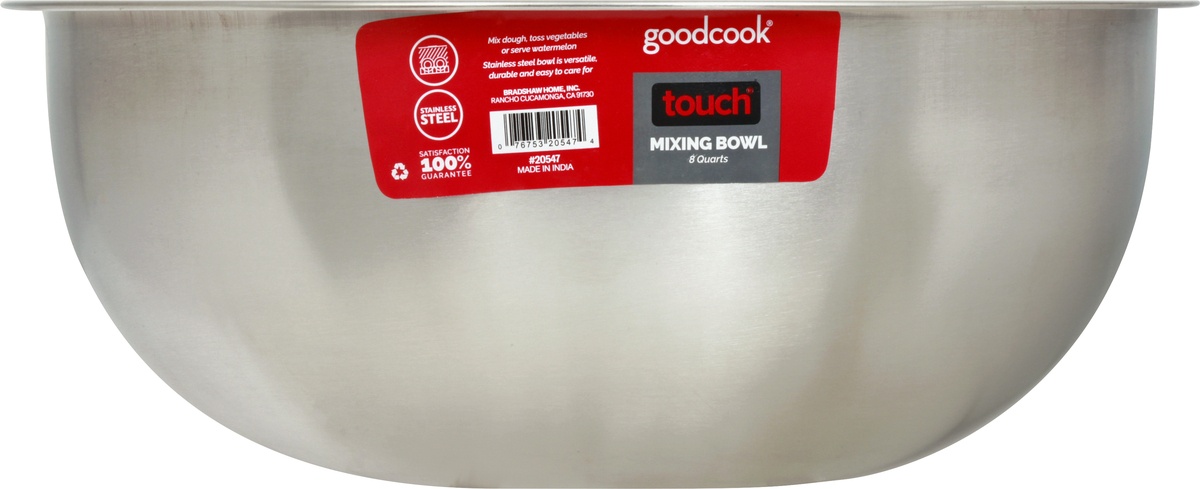 slide 7 of 8, Goodcook Touch Stainless Steel Mixing Bowl, 8 qt